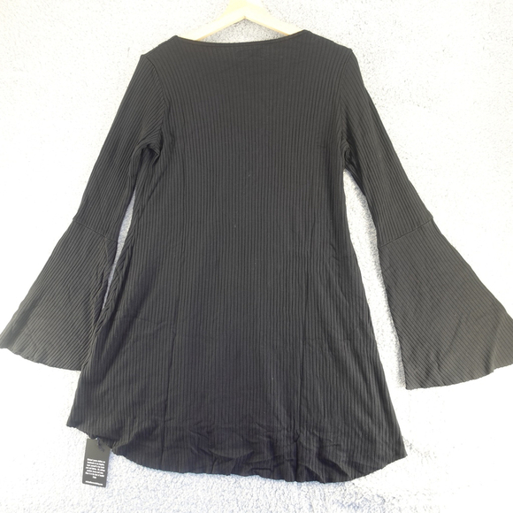 michael lauren jimi lace up bell sleeves dress Black size Small NWT - Picture 7 of 8